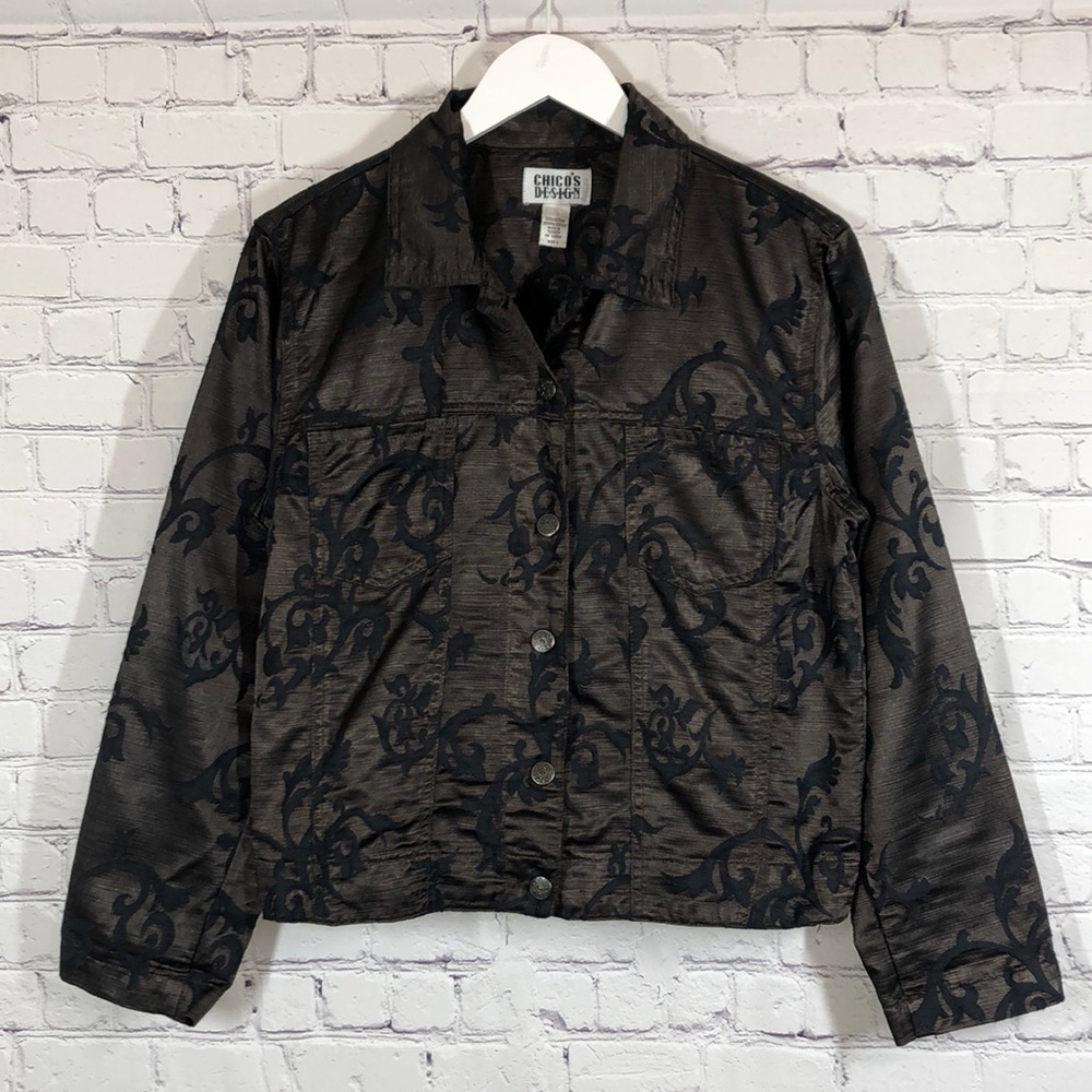 Chicos design jacket in brown color